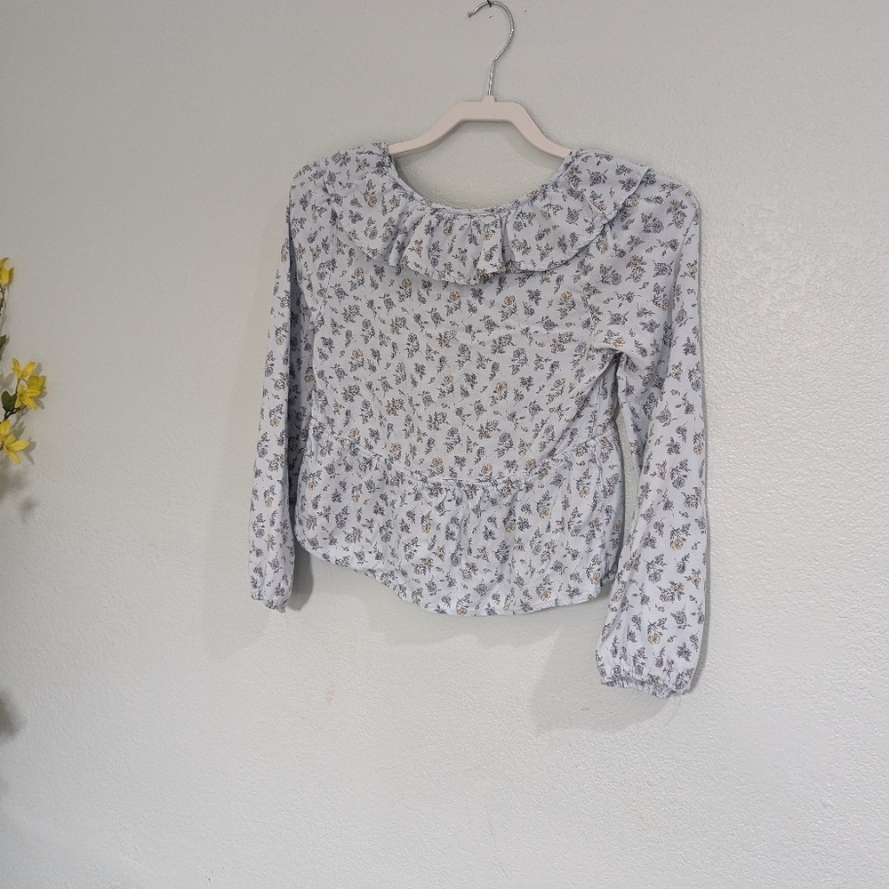 URBAN Romantics blue floral babydoll top - Picture 11 of 11